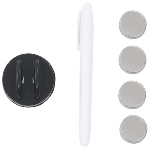 Lavagna Magnetica A Parete In Vetro 100x60 Cm Nera - Foto 4