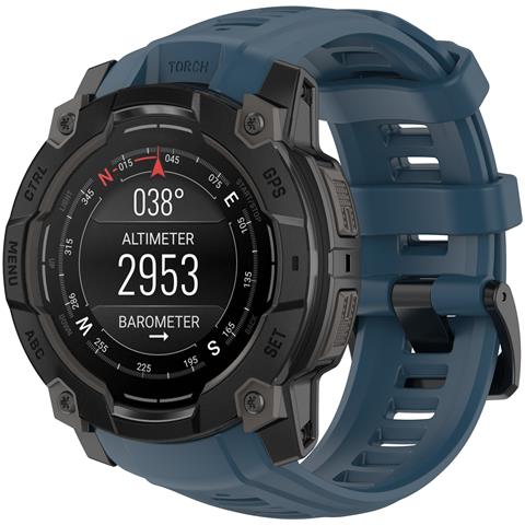 Cinturino Di Ricambio In Silicone Blu Per Garmin Instinct 3 (45mm) - Foto 5