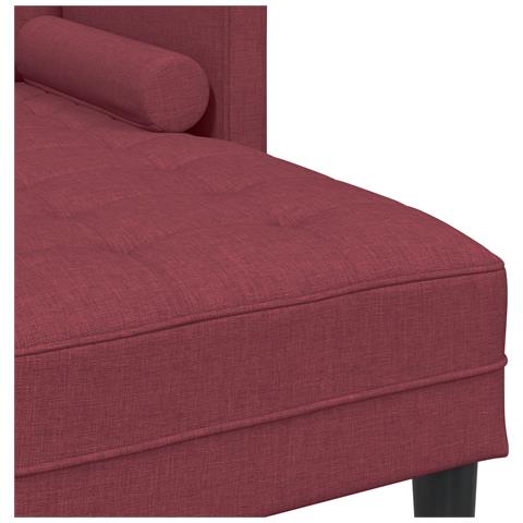 Set divani 2 pezzi con cuscini in tessuto bordeaux - Foto 9