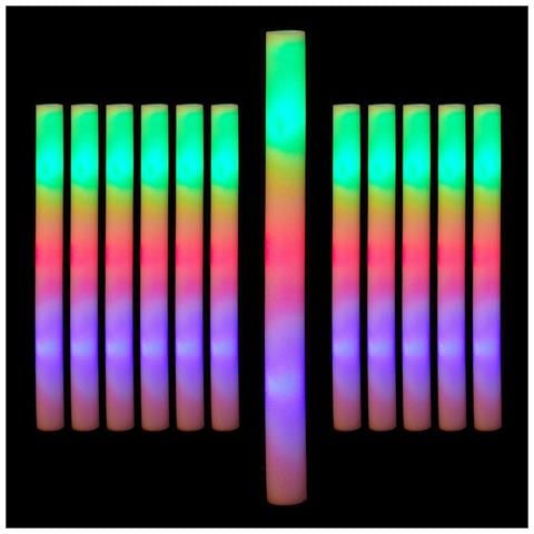 Bastoncini Luminosi A Led In Spugna Arcobaleno - Divertimento Luminoso Per Feste Ed Eventi - Foto 7