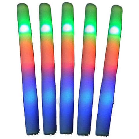 Bastoncini Luminosi A Led In Spugna Arcobaleno - Divertimento Luminoso Per Feste Ed Eventi - Foto 1