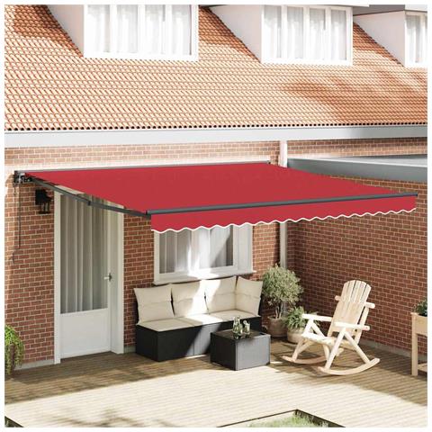 Tenda Retrattile Rosso 400x300 cm Tessuto - Foto 2