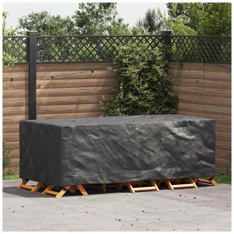 Copertura per mobili da esterno Nero 229 x 113 x 73 cm 420D - Foto 2