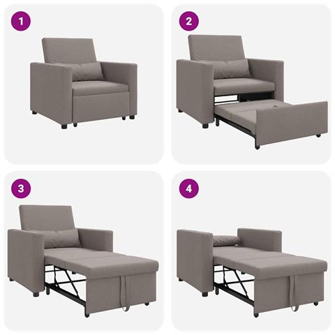 Divano Letto Singolo Talpa 90 x 165 x 87 cm Tessuto - Foto 9