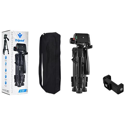 Treppiede Portatile In Lega Di Alluminio Da 0,63 M Con Borsa In Nylon E Clip A E Per Streaming Live E Fotografia, Compatibile Con Smartphone - Foto 1