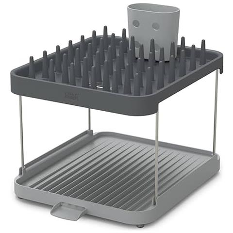 Scolapiatti Duo Due Livelli Ideale Per Spazi Compatti Con Beccuccio Di Scarico Portaposate Rimovibile E Struttura Pieghevole - Foto 1