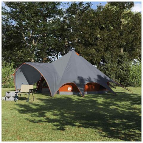 Tenda Teepee con tetto Grigio e arancione 600 x 600 x 347 cm - Foto 2