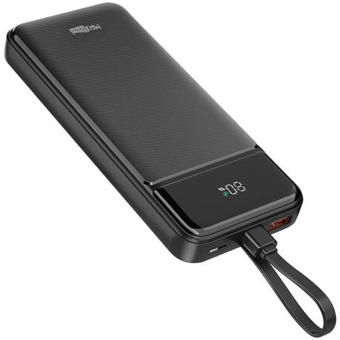 Batteria Di Riserva 10000mah 2 Porte Usb-a / Usb-c Con 2 Cavi E Display Led, Nero - Foto 2