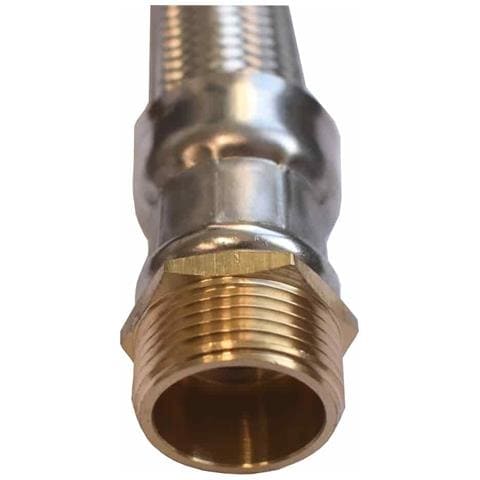 Tubo Flessibile Dn25 In Acciaio Inox Per Acqua Potabile  1000mm  Certificato Dvgw - Foto 2