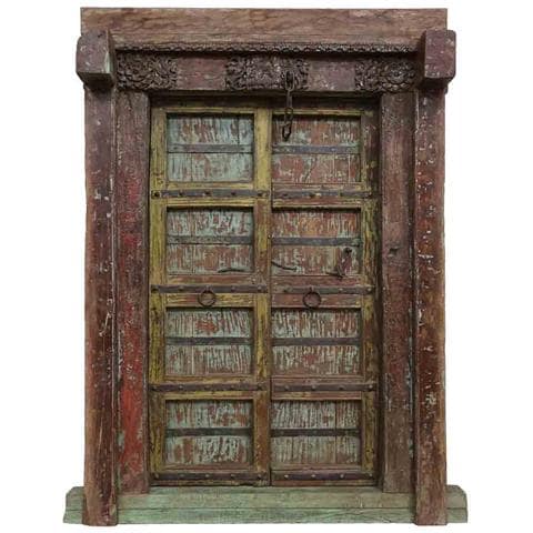 Porta In Legno Marrone 142x35x206h Cm - Foto 2