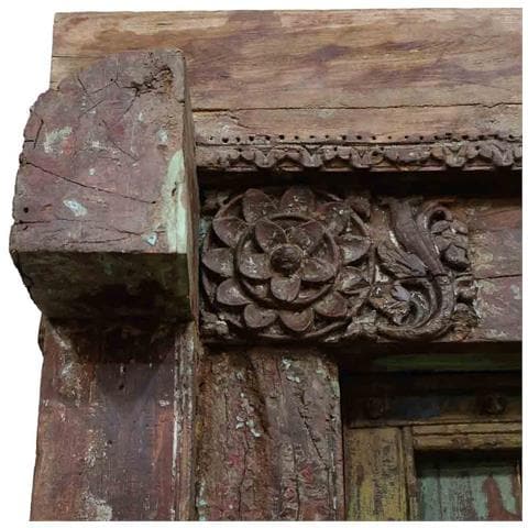 Porta In Legno Marrone 142x35x206h Cm - Foto 8