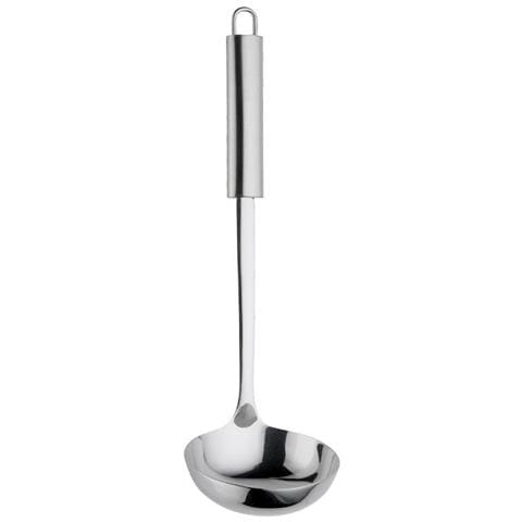 Mestolo Ellisse 9cm - In Acciaio Inox Resistente - Design Elegante con Manico Ergonomico e Foro Appendibile - Ideale per brodi e zuppe - Lavabile in Lavastoviglie - Made in Italy - Foto 1