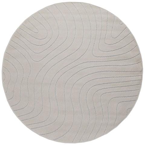 Tappeti per area Rotondo HUARTE Crema Ø 120 CM Poliestere - Foto 1