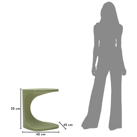 Tavolino Vkh1093-verde-plastica-42x42x52 Cm - Foto 7
