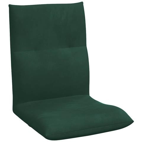 Sedia a pavimento regolabile Verde Scuro Velluto - Foto 1