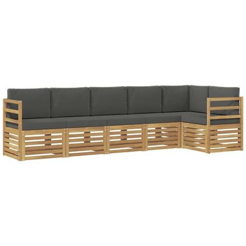 Set di divani da esterno 6 pcs Bianco e Antracite - Foto 1