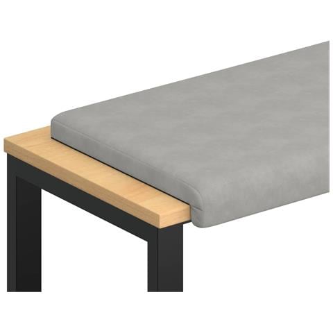 Cuscino per panchina Microfibra Grigio Chiaro Profondità 35 cm - Foto 1