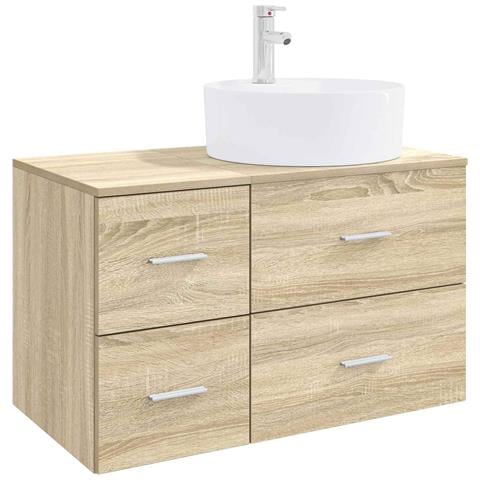 Set di mobili per il bagno 2 pz Rovere Sonoma - Foto 1