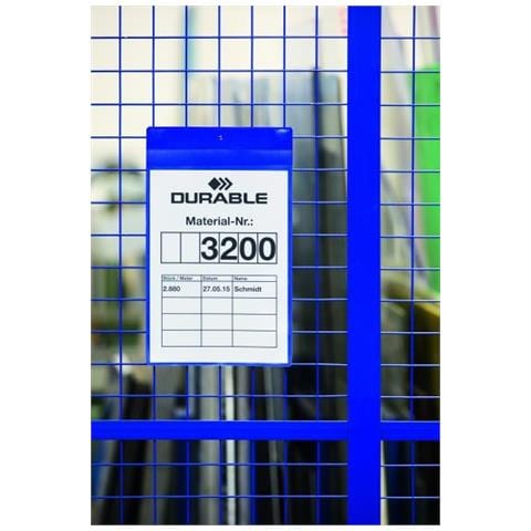 Buste Identificazione Magneti Al Neodimio F. to A4 Orizzontale Blu 10 Pz - Foto 1