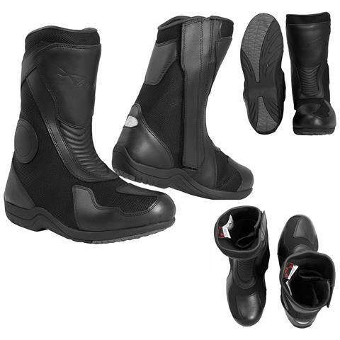 Stivali Omologati Ce Moto Impermeabili Traspiranti Protezione Strada Sport Nero 44 - Foto 1