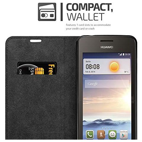 Custodia Compatibile Con Huawei Y330 In Rosso Mela - Coperchio Protettiva Con Chiusura Magnetica, Funzione Stand E Tasca Per Le Carte - Foto 2