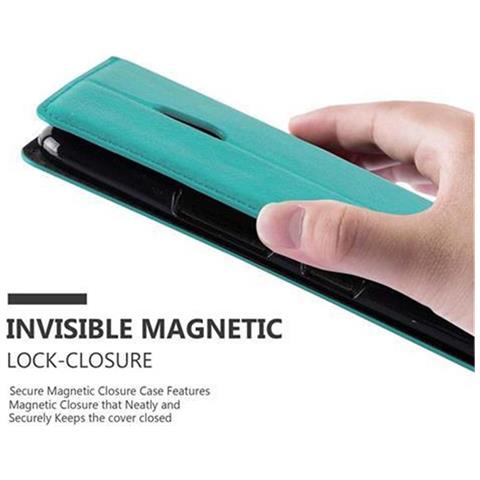 Custodia Compatibile Con Nokia Lumia 1320 In Turchese Petrolio - Coperchio Protettiva Con Chiusura Magnetica, Funzione Stand E Tasca Per Le Carte - Foto 9