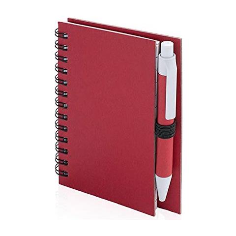 Bigbuy Scuola 144.670 Mini Quaderno Anelli Annuncio Con Penna, Rosso, 8,6 X 11,7 X 1,3 Centimetri - Foto 2