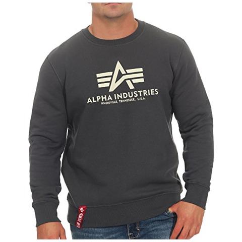 Alpha Industries 178302 Maglia Di Tuta, Grigionero, M Regular Uomo - Foto 1