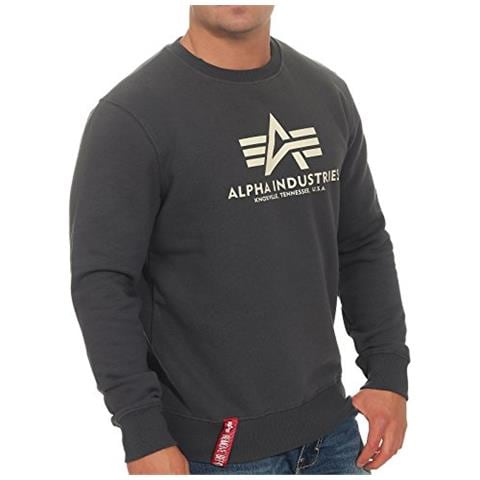 Alpha Industries 178302 Maglia Di Tuta, Grigionero, M Regular Uomo - Foto 2