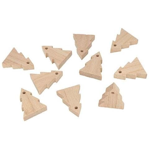 Ghirlanda 10 Abeti In Legno 5 Cm - Foto 1