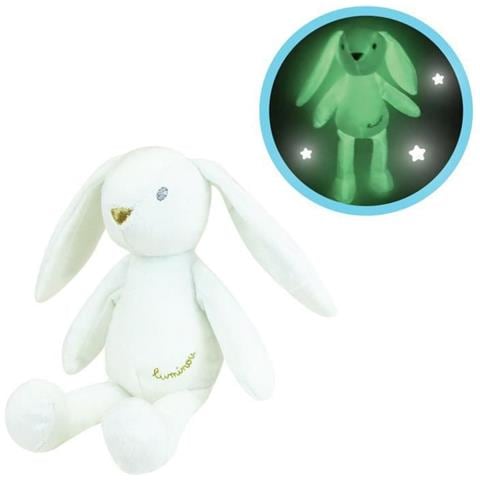 Luminou Coniglio Bianco Peluche Naturale E Luminoso Funziona Senza Batteria + / - 20 Cm - Foto 1