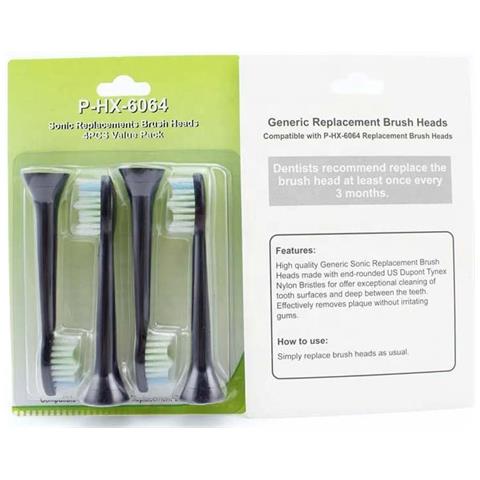 Testine Di Ricambio, Confezione Da 4 Black - Foto 6