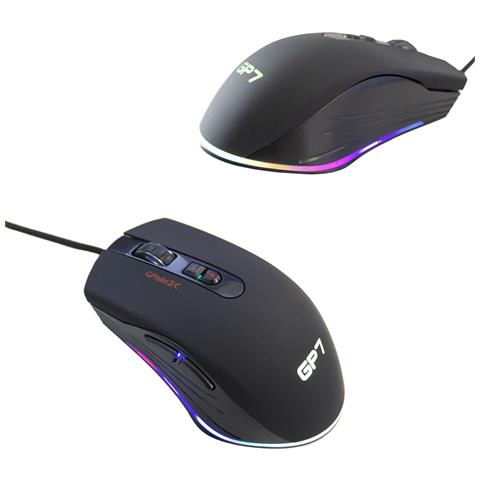 Mouse Professionale Da Gaming Gioco Rgb Colorato Leggero 7 Pulsanti Cablato Usb - Foto 2