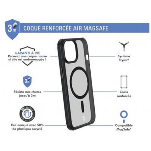 Cover Rinforzata Air Frost Magsafe Per Iphone 15, Nero - Foto 2