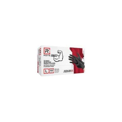Guanti Nitrile Nero Senza Polvere Full Grip Conf. da 100pz Tg.L 8.5gr da Lavoro - Foto 1