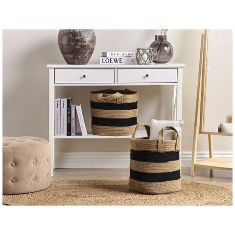 Set Di 2 Cestini Gerede Iuta Naturale - Foto 1