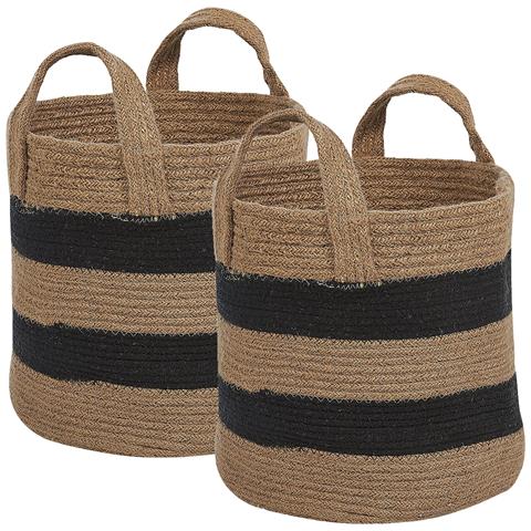 Set Di 2 Cestini Gerede Iuta Naturale - Foto 9