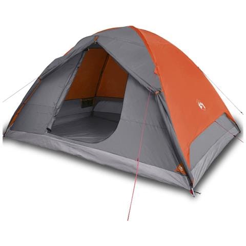 Tenda da Campeggio a Cupola 6 Persone Arancione Impermeabile - Foto 2
