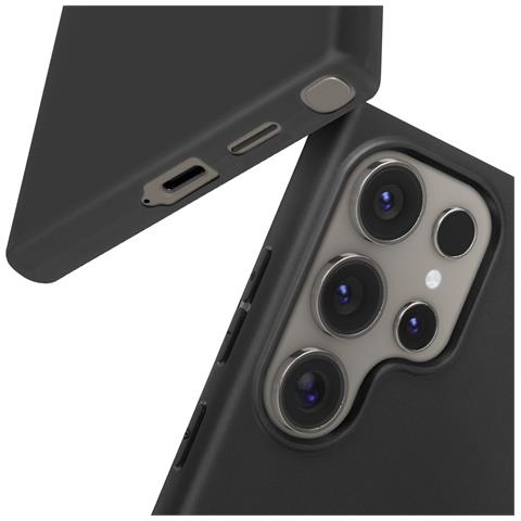 Cover Per Samsung Galaxy S24 Ultra Silicone Flessibile Sottile, Nero - Foto 5