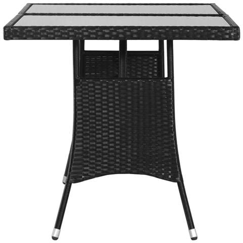 Tavolo Da Giardino Nero 140x80x74 Cm In Polyrattan - Foto 3