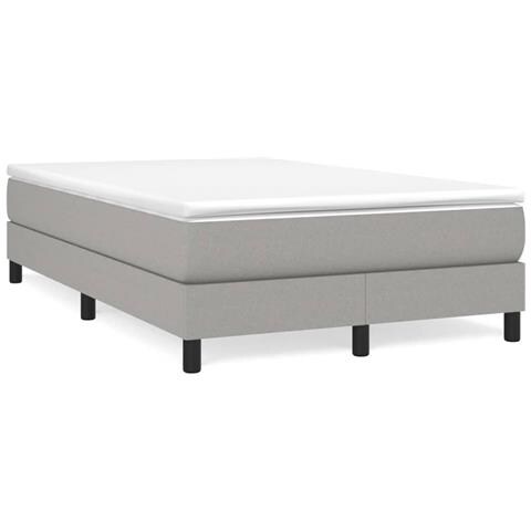 Giroletto A Molle Con Materasso Grigio Chiaro 120x200cm Tessuto - Foto 1