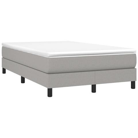 Giroletto A Molle Con Materasso Grigio Chiaro 120x200cm Tessuto - Foto 2