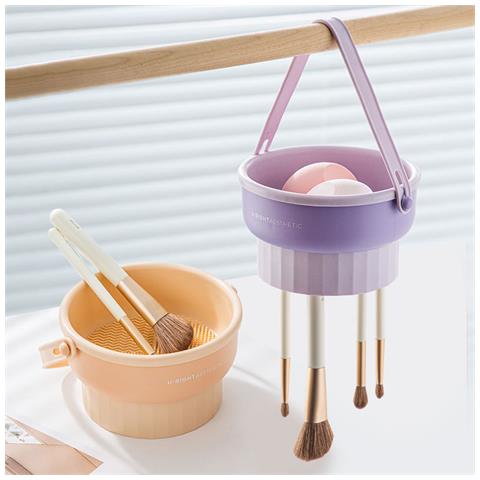 Tappetino Detergente Per Pennelli Da Trucco Detergente 3 In 1 Purple - Foto 2