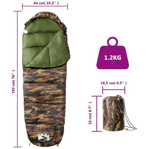 Sacco A Pelo Mummia Da Campeggio Per Adulti 3 Stagioni - Foto 5