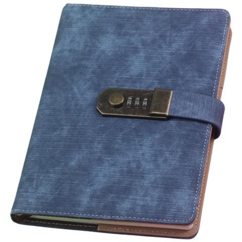 Quaderno Vintage Con Lucchetto Con Password Darkblue - Foto 2
