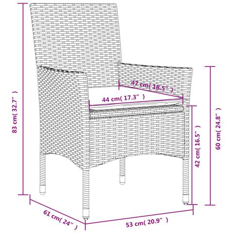 Sedie da Giardino con Cuscini 2 pz Beige in Polyrattan - Foto 2