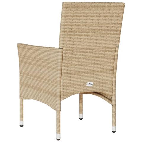 Sedie da Giardino con Cuscini 2 pz Beige in Polyrattan - Foto 10