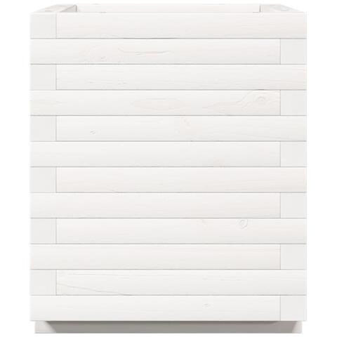 Fioriera da Giardino Bianca 40x40x49,5cm Legno Massello di Pino - Foto 10