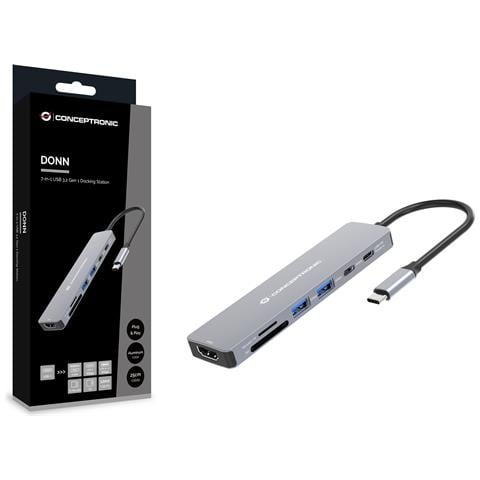 DONN28G replicatore di porte e docking station per laptop Cablato USB 3.2 Gen 1 (3.1 Gen 1) Type-C Grigio - Foto 2