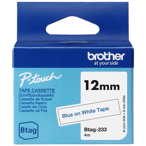BTAG-233 nastro per etichettatrice Blu su bianco - Foto 1